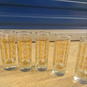 **SOLD**Southern confort shot glasses x6